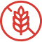 A red and black logo with an image of wheat.